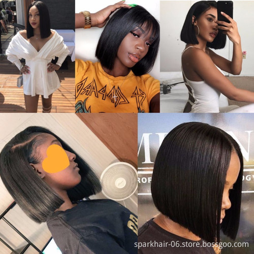 613 Bob Closure Wigs For Black Women Human Hair Virgin Cuticle Aligned Hair Blond Hd Lace Front Wig Straight 613 Full Lace Wigs